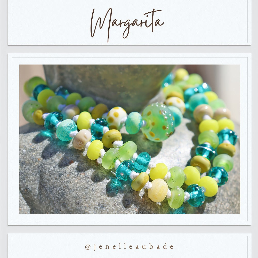 Margarita Knotted Art Glass Necklace