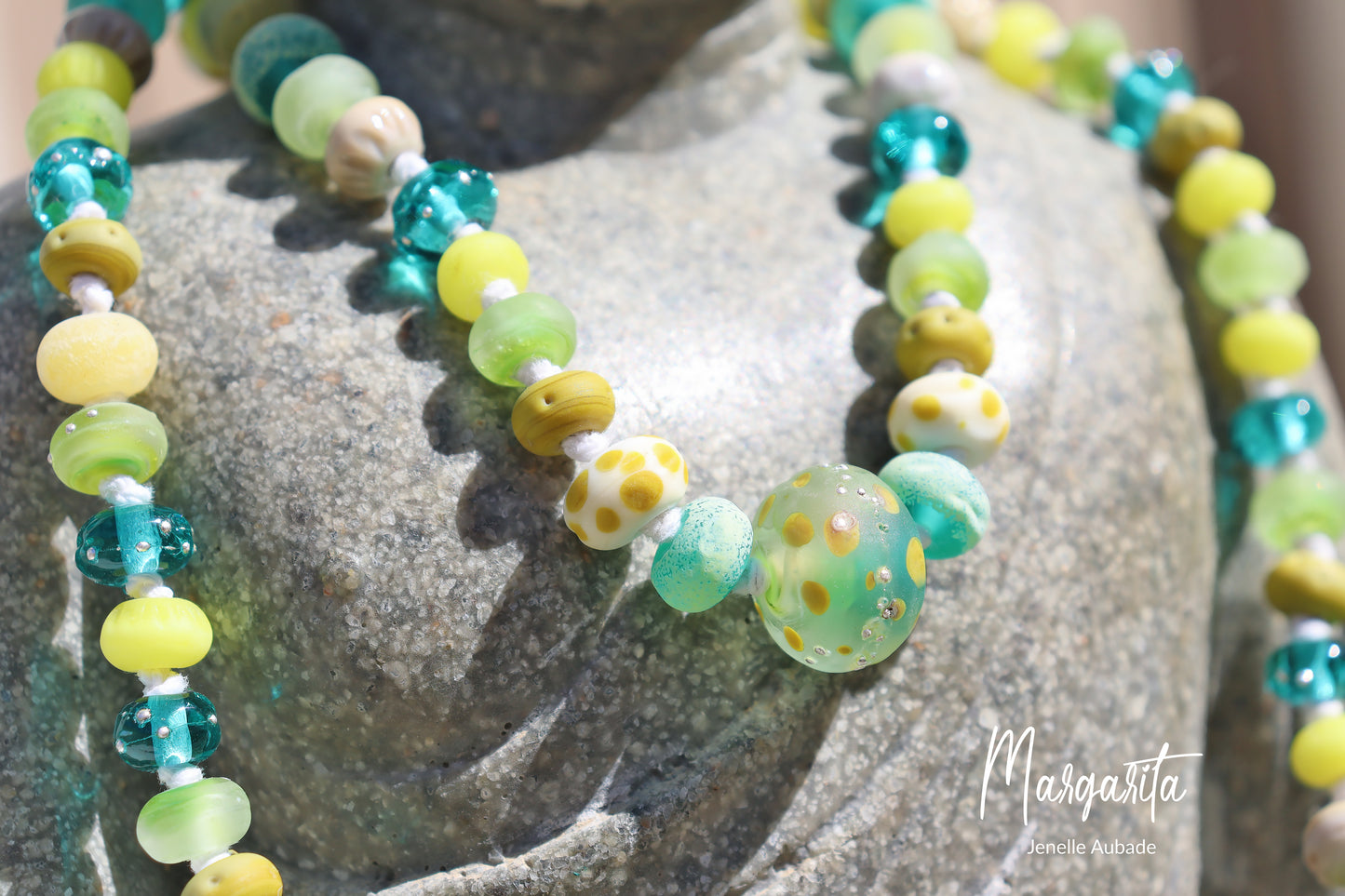 Margarita Knotted Art Glass Necklace