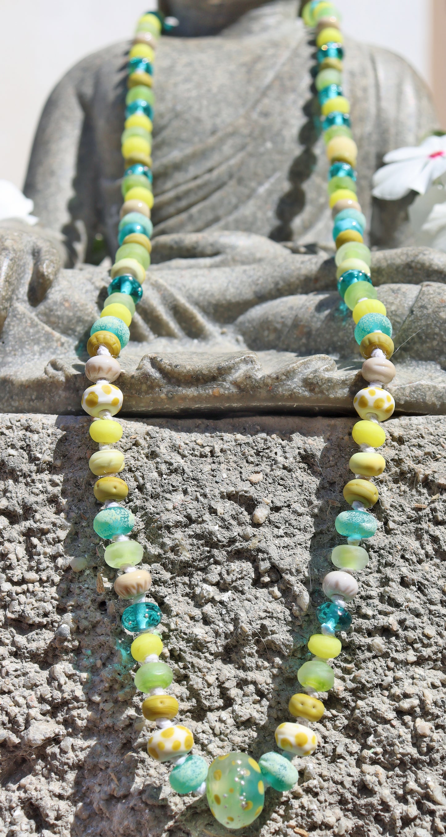 Margarita Knotted Art Glass Necklace